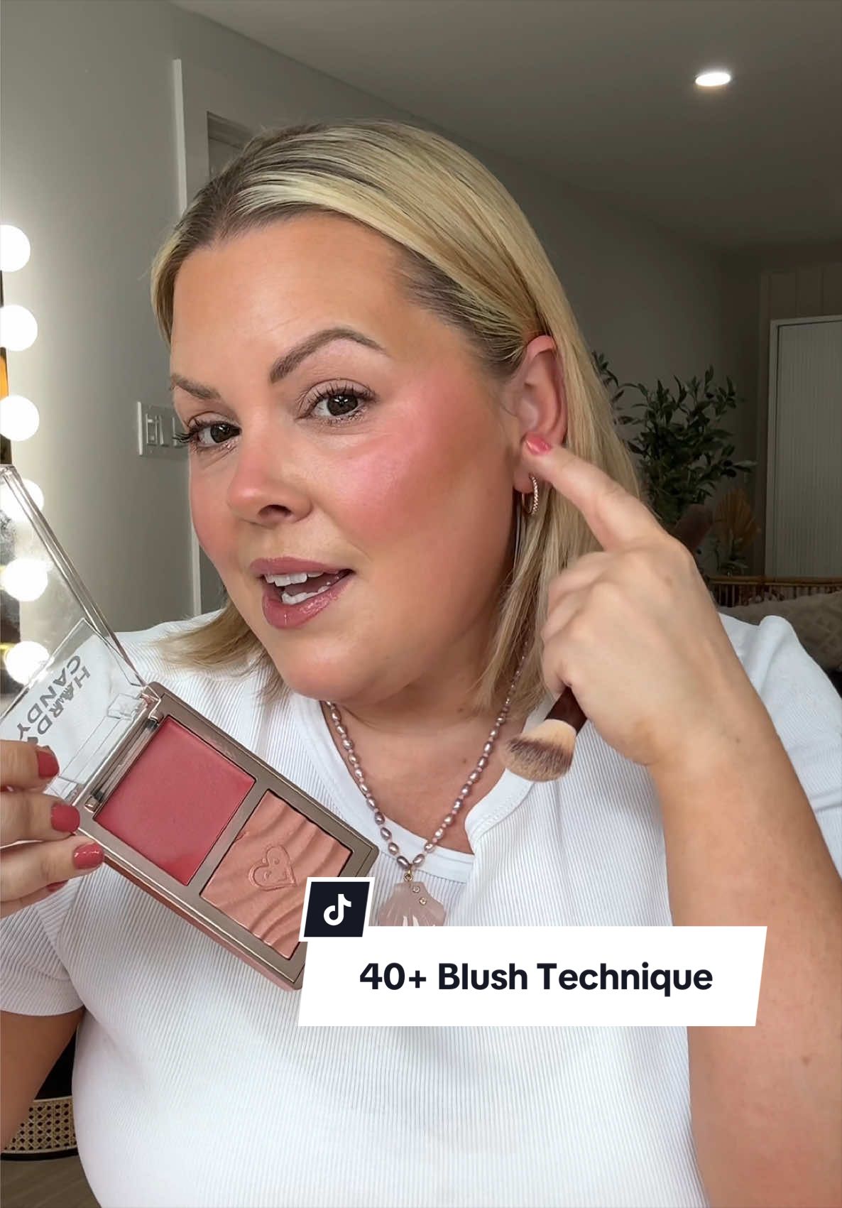 TikTok post by @selenamup for Hard Candy. Caption reads: [...] 40 try my blush technique with the @Hard....