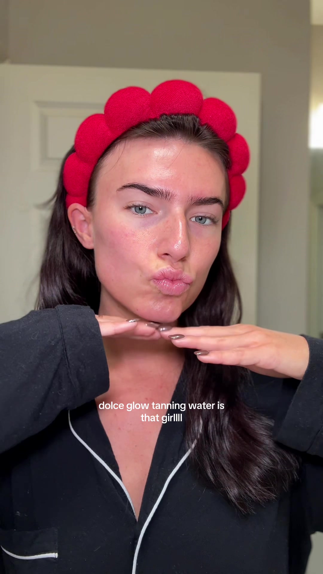TikTok post by @cassidyscherer for Dolce Glow. Caption reads: ok i get the hype now🫧 #fyp @DOLCE GLOW @sephora....