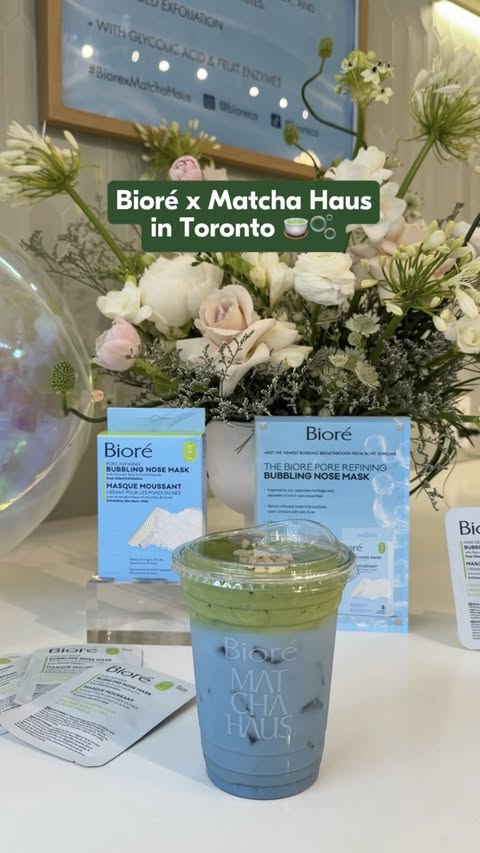 Instagram post by @bioreca for Shoppers Drug Mart. Caption reads: Matcha and skincare? Now that’s our kind of....