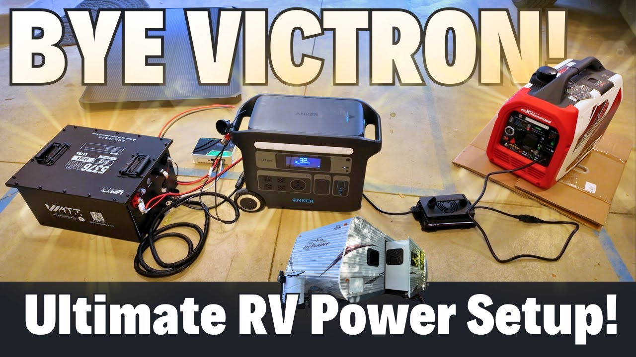 YouTube post by @theresatrickforthat for BougeRV. Caption reads: The RV Power HACK That Makes Victron Obsolete! -....