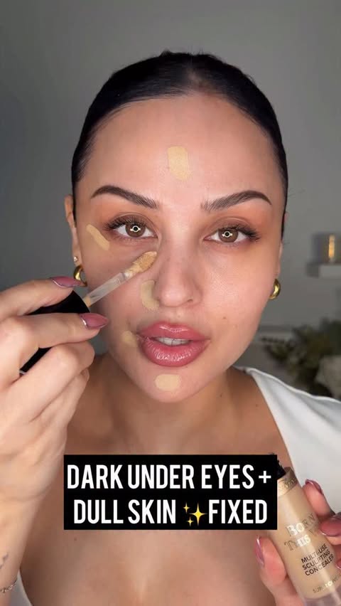 Instagram post by @christendominique for Too Faced. Caption reads: Dark under eyes & dull skin: fixed ✨
@toofaced....