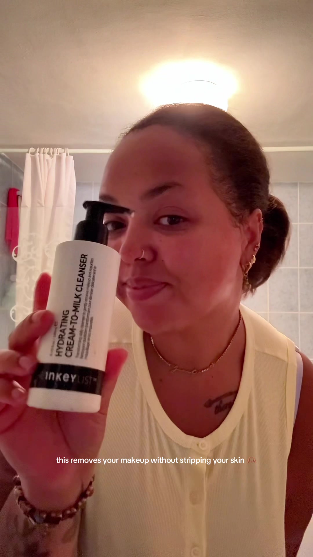 TikTok post by @janet.osayande for Theinkeylist. Caption reads: [...] and night routines 🤍 #theinkeylist....