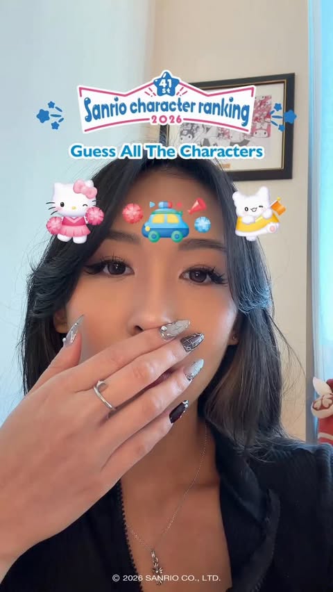 Instagram post by @lenalemon for Sanrio. Caption reads: [...] on Tiktok and vote for your fave @sanrio....