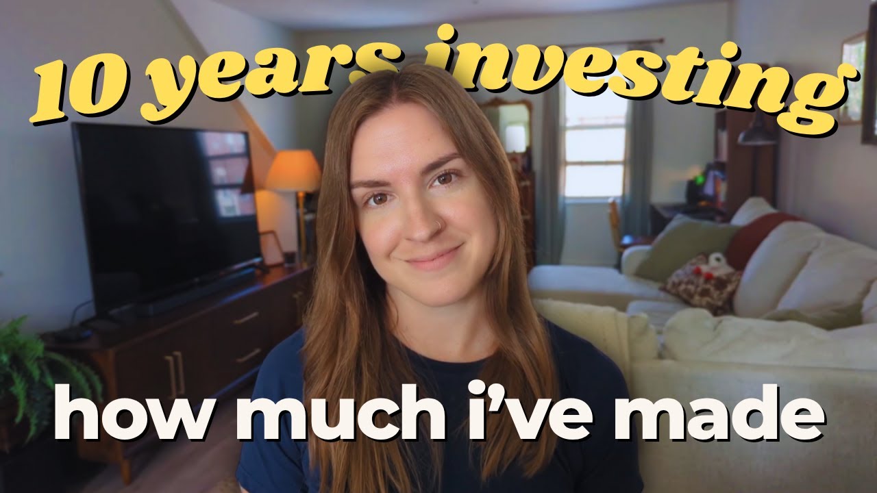 YouTube post by @cointrolfreak for Acorns. Caption reads: 10 years of investing | my exact portfolio & how....