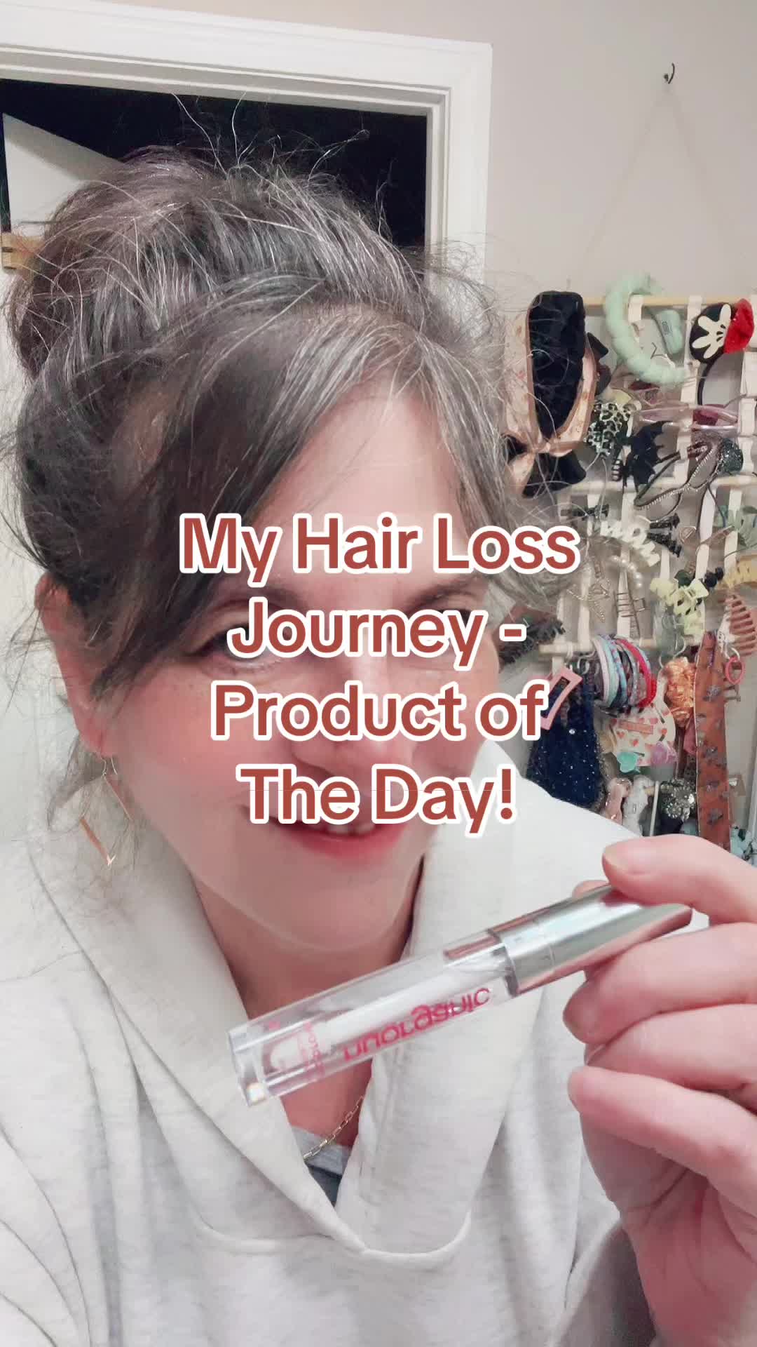 TikTok post by @lovehaleyanddavid for Nuorganic. Caption reads: My hair loss journey and my new working....