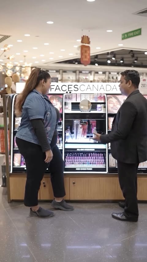 Instagram post by @karthika_195 for Shoppers Stop. Caption reads: [...] Cream 💡✨Just visited their store at....