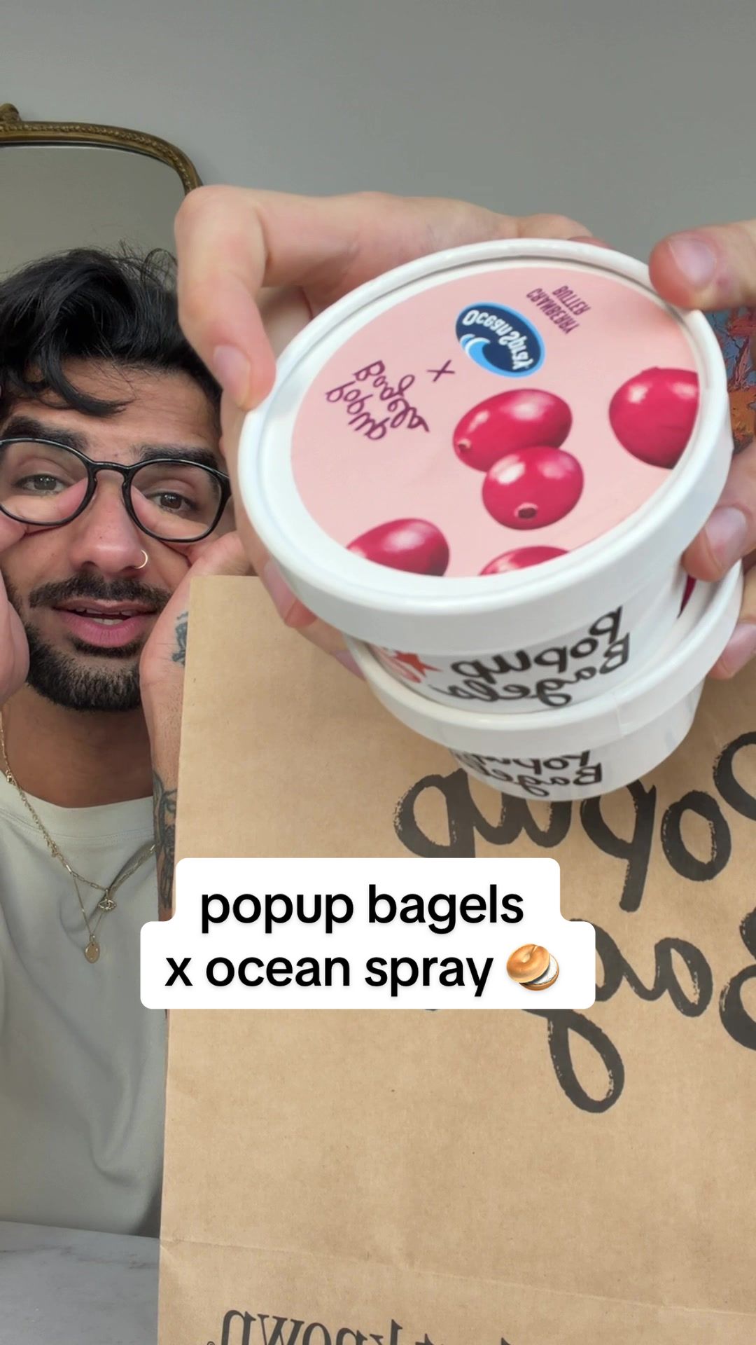 TikTok post by @mattandomar for Ocean Spray. Caption reads: we may have a little bit of a buttah hater in our....