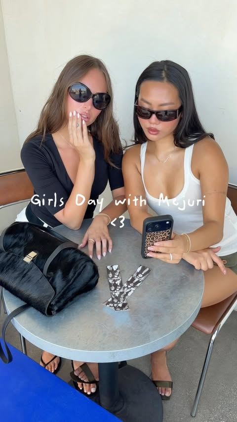 Instagram post by @kendalldair for MEJURI. Caption reads: a girls day is only complete with @mejuri #ad.