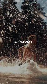 Instagram post by @bluewesley for Nike Swim. Caption reads: [...] with @izzyisup and @trevdogger for @nikeswim....