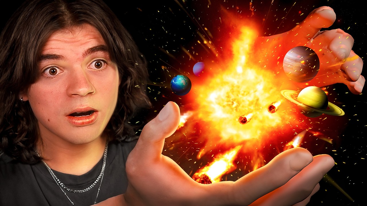 YouTube post by @Space_Chip for Humble Bundle. Caption reads: I Created A Realistic Solar System in Universe....