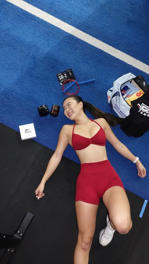 Instagram post by @lizzie_liu for Reebok. Caption reads: [...] for having me — this one was FUN. @reebok....