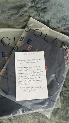 Instagram post by @shookreetravels for DOLAN Scrubs. Caption reads: [...] are the bomb.com!!! Scrubs from....