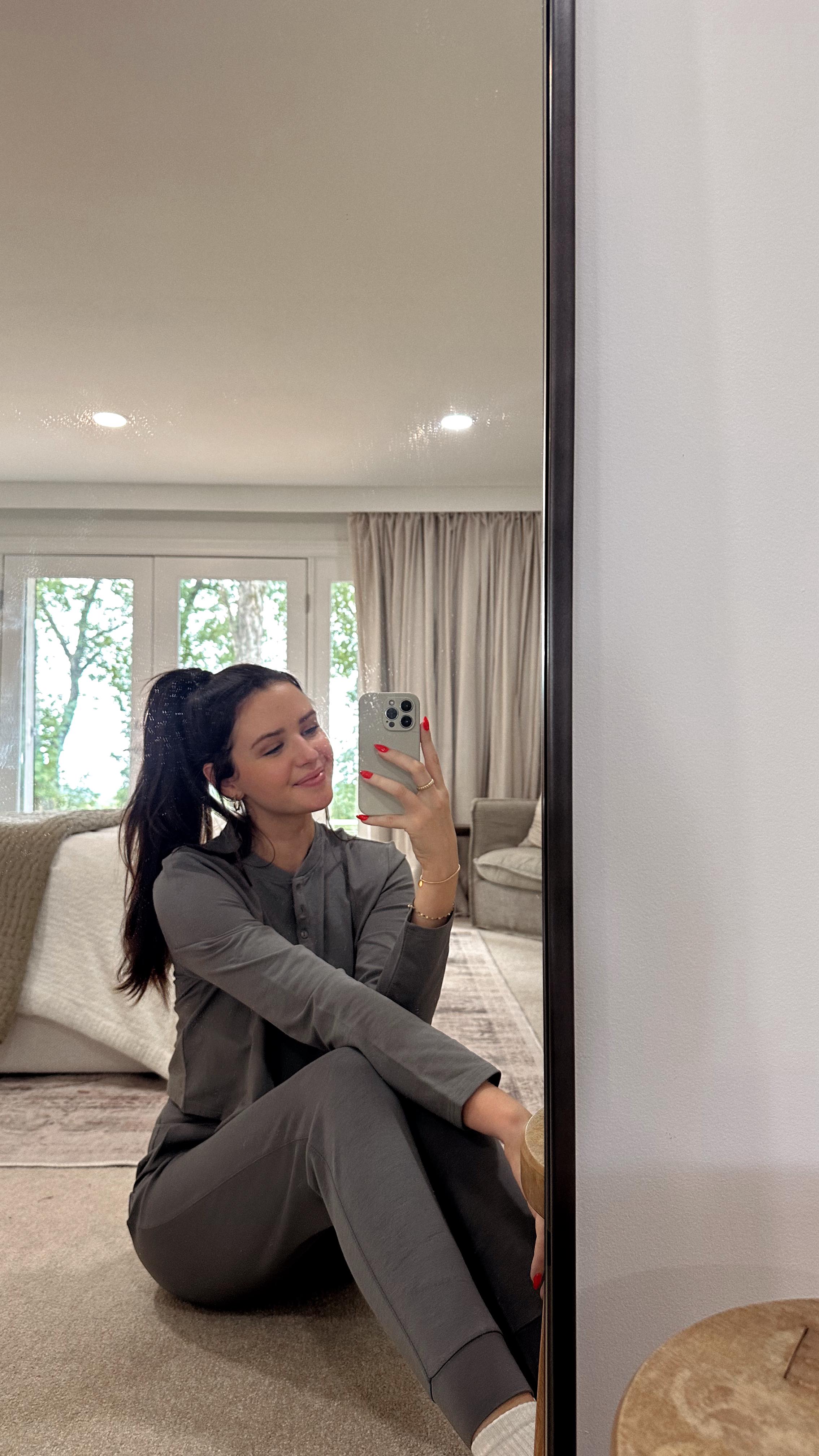 Instagram post by @jess for BYLT Basics. Caption reads: nap time grind 💤🧺🧹 set from @byltbasics! linked....