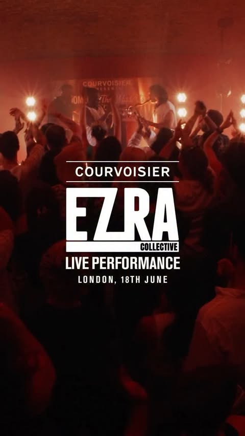Instagram post by @ezracollective for Courvoisier. Caption reads: AD We’re back with our friends @courvoisier for a....