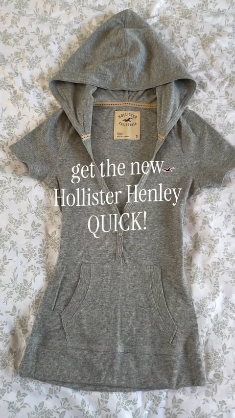 Instagram post by @lilyofthevalley081 for hollister. Caption reads: This new @hollister hooded-henley is a must for....