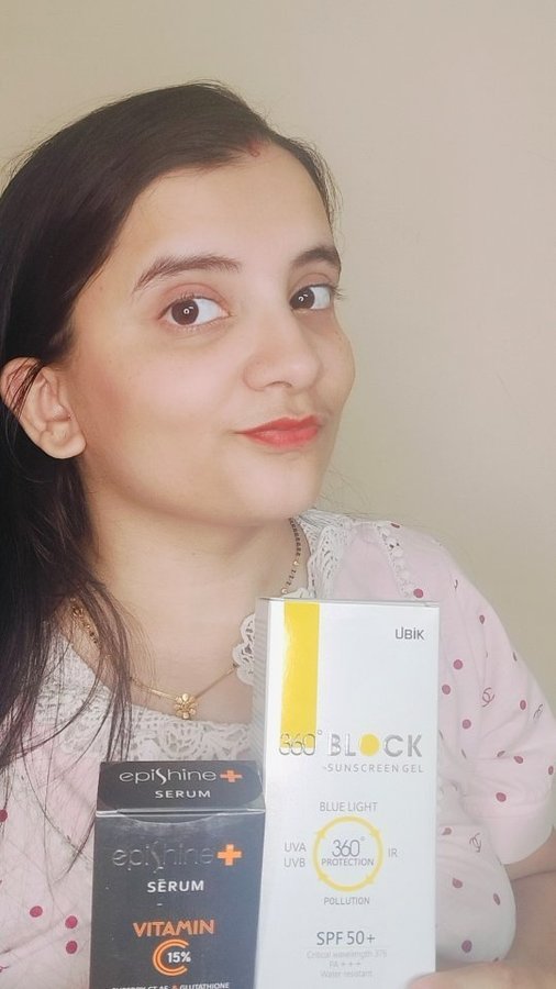 Instagram post by @shwetatripathi06 for Viral Pitch. Caption reads: Hey all introducing you to 360 Block Sunscreen and....