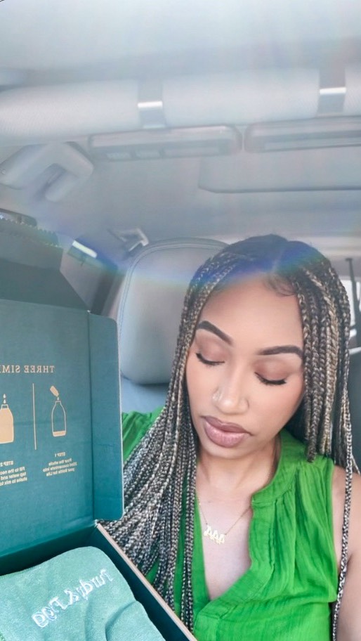 Instagram post by @livingwiththemartins for Burst Oral Care. Caption reads: [...] Eco friendly cleaning....