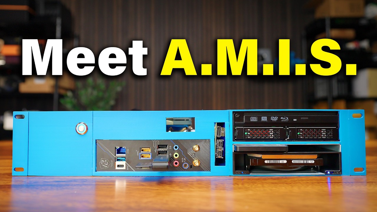 YouTube post by @RaidOwl for Newegg. Caption reads: I built an Automated Media Ingestion Server.