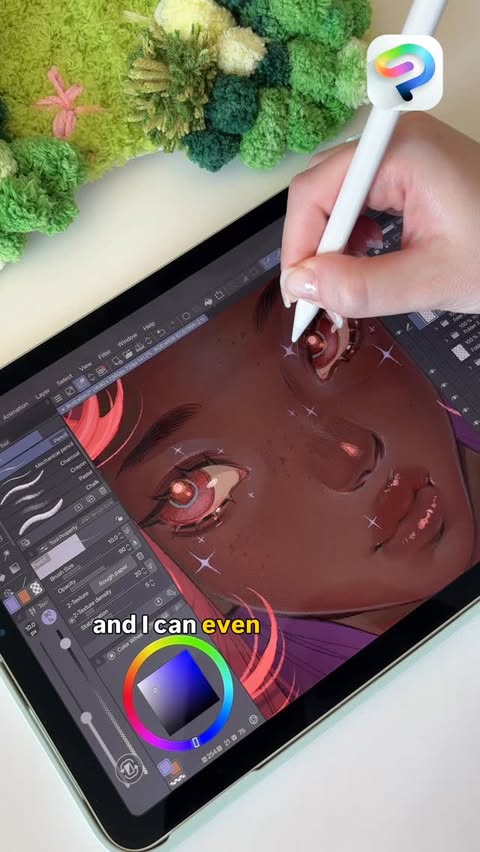 Instagram post by @msshanh for Clip Studio Paint. Caption reads: [...] with digital art again. Thank you Clip....