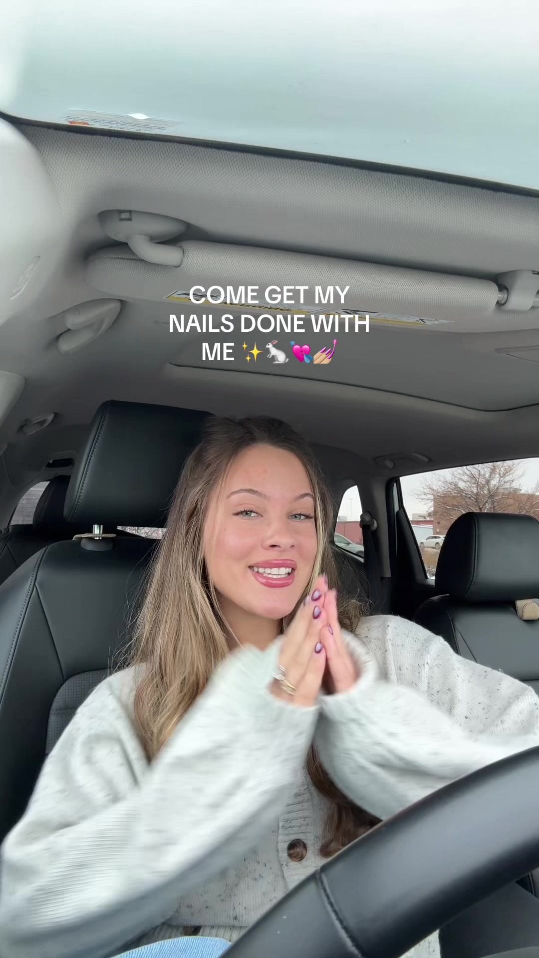 TikTok post by @annadawnphillips for Princess Polly. Caption reads: come get my nails done w me on vlogmas day 12 !!!!....