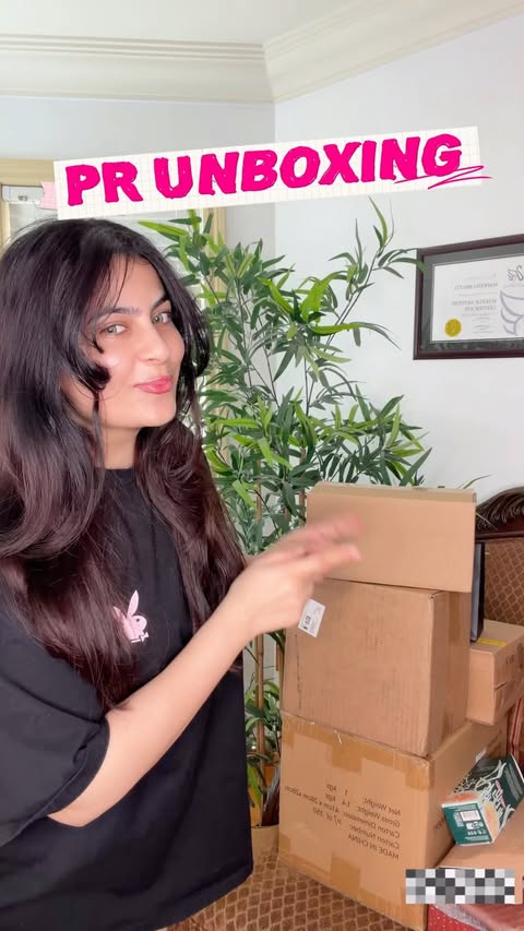 Instagram post by @flawlessbeautybymadeeha for amika. Caption reads: PR unboxing time! 📦 Thank you to all the amazing....
