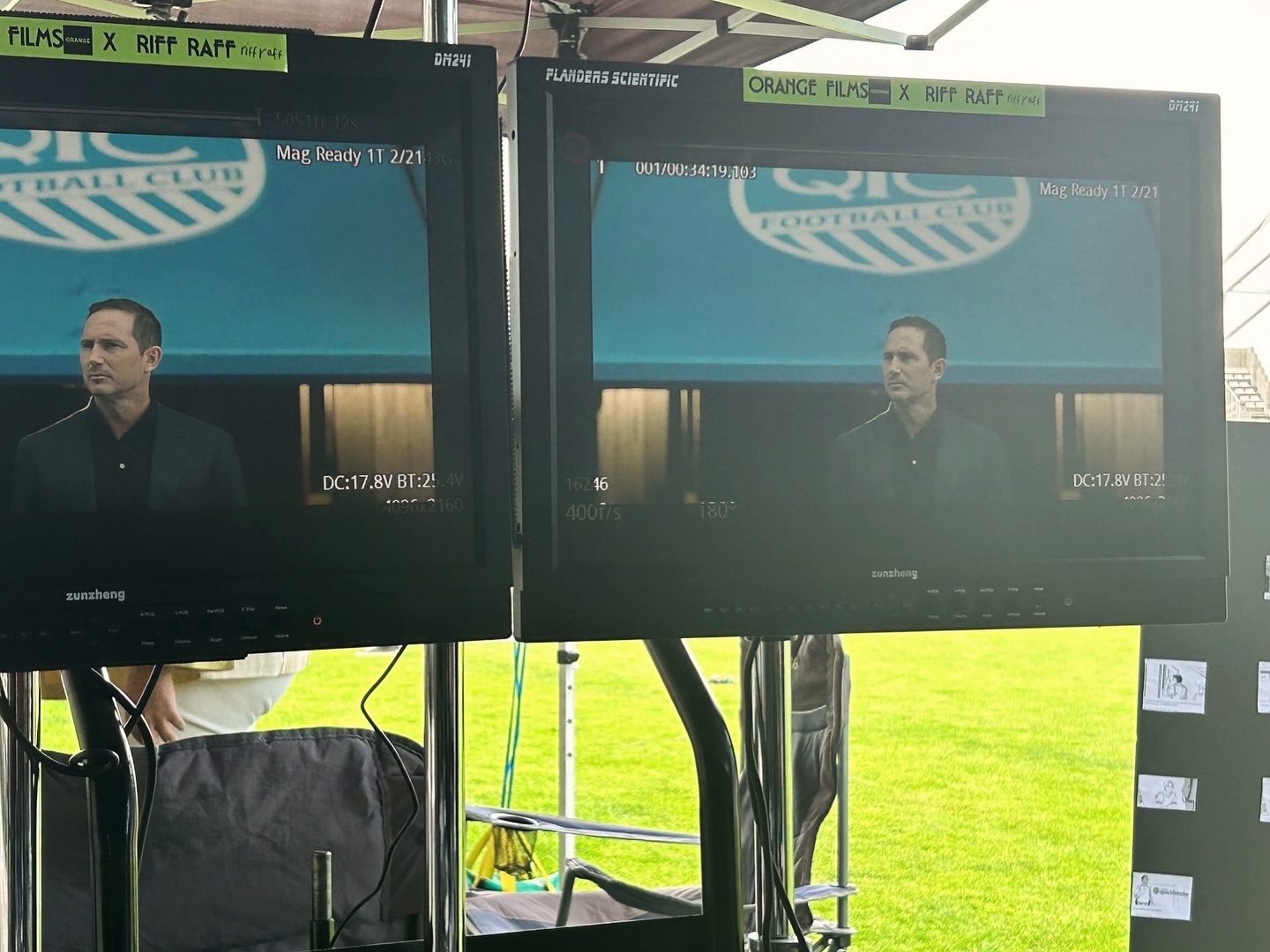 Instagram post by @franklampard for Intuit QuickBooks. Caption reads: Throwback to filming with @Franklampard and....