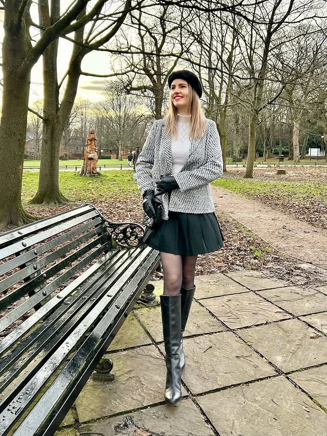 Instagram post by @lorettalotus for Allegra K. Caption reads: [...] 🖤🤍 Black & white blazer by....