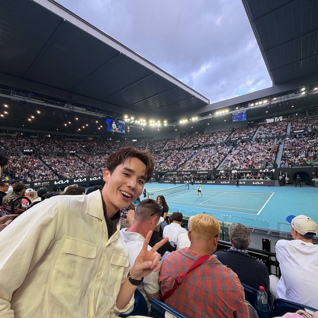 Instagram post by @jimmyyjp for Ralph Lauren. Caption reads: [...] an invaluable experience ❤️🎾....