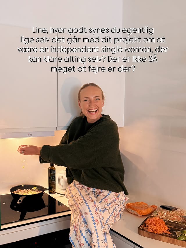 Instagram post by @linehoffmeyerl for HelloFresh. Caption reads: Reklame @hellofreshdanmark • Jeg har stadig ikke....