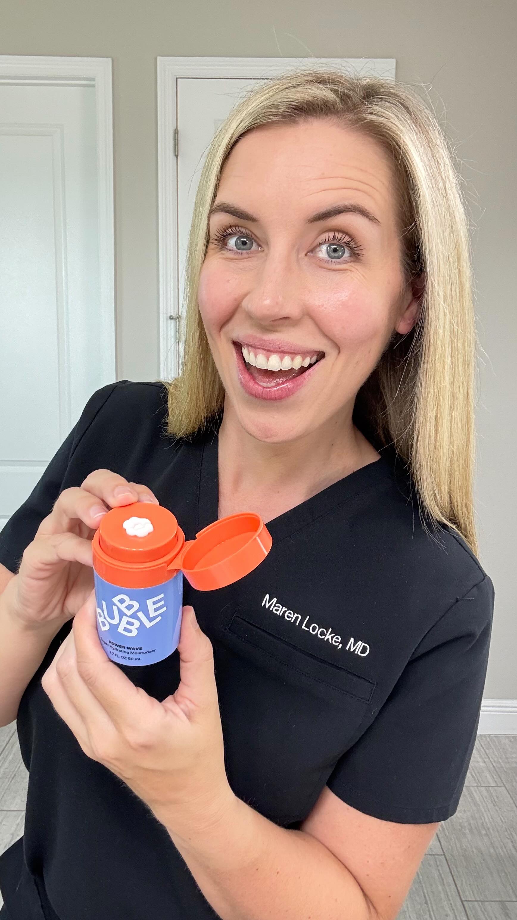 Instagram post by @thebudgetdermatologist for hellobubble.com. Caption reads: A $16 moisturizer that leaves your face feeling....