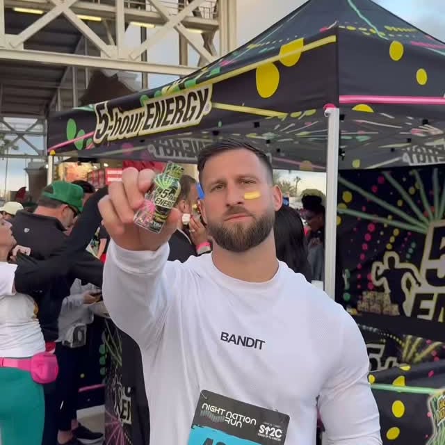 Instagram post by @matttralli5 for 5-hour ENERGY. Caption reads: This past weekend’s Night Nation Run in San Diego....