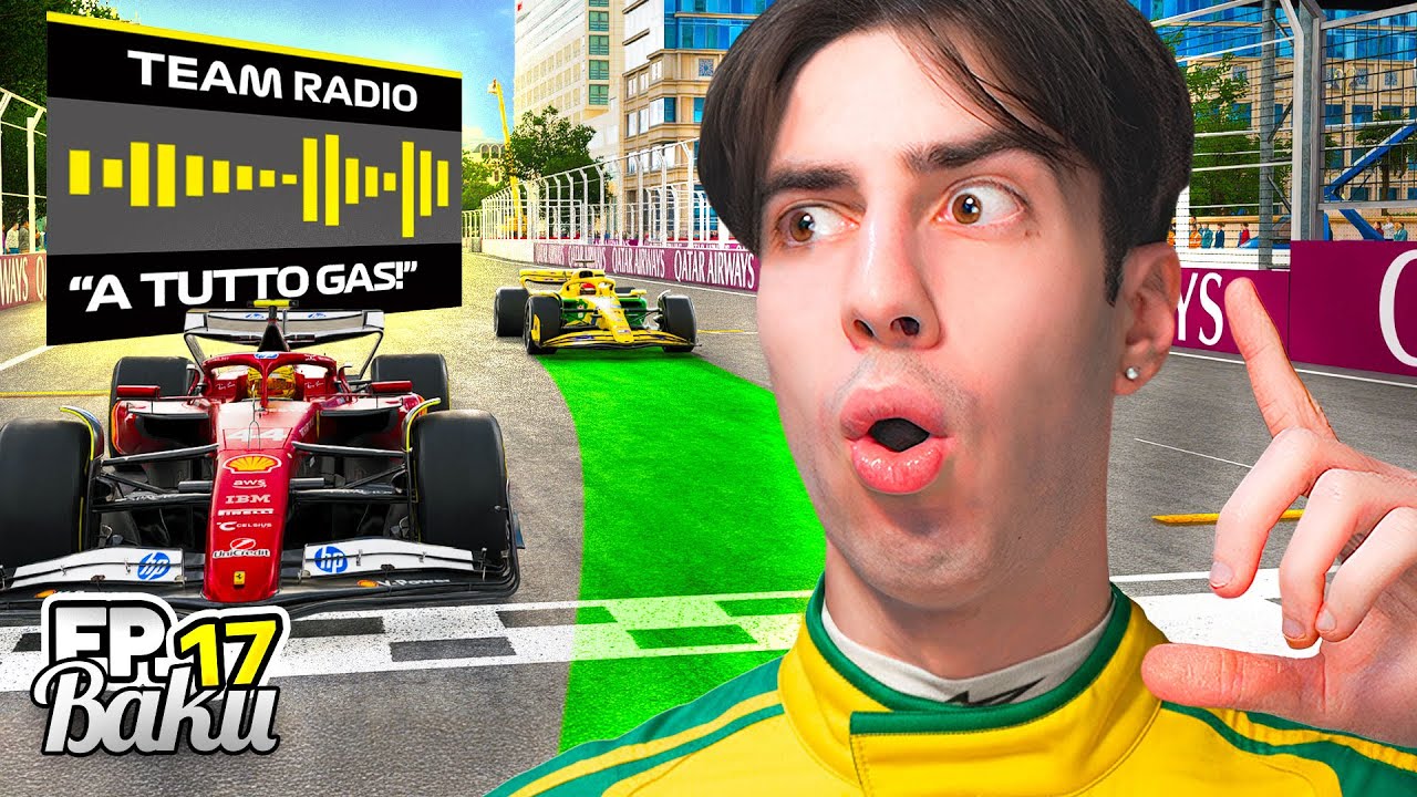 YouTube post by @lollinoba for Fanatec. Caption reads: THE MACHINE HAS BECOME COMPETITIVE! - Benetton....