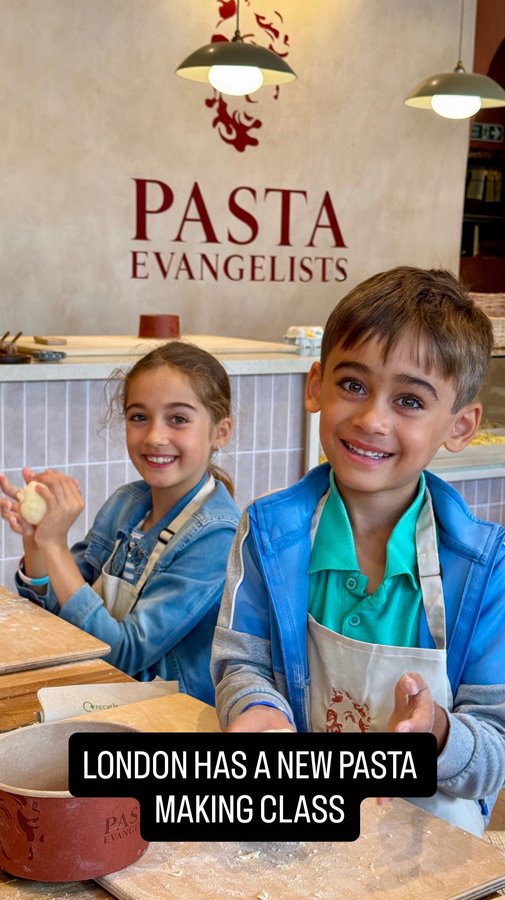 Instagram post by @mothergoodadventures for Pasta Evangelists. Caption reads: [...] and it’s brilliant. 👩🏻‍🍳....