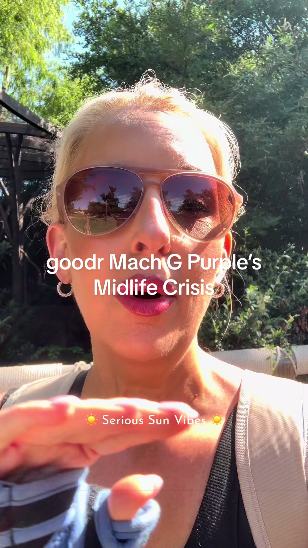 TikTok post by @spill_it_mom for Goodr. Caption reads: [...] see why. The Mach G frame from @goodr has to....