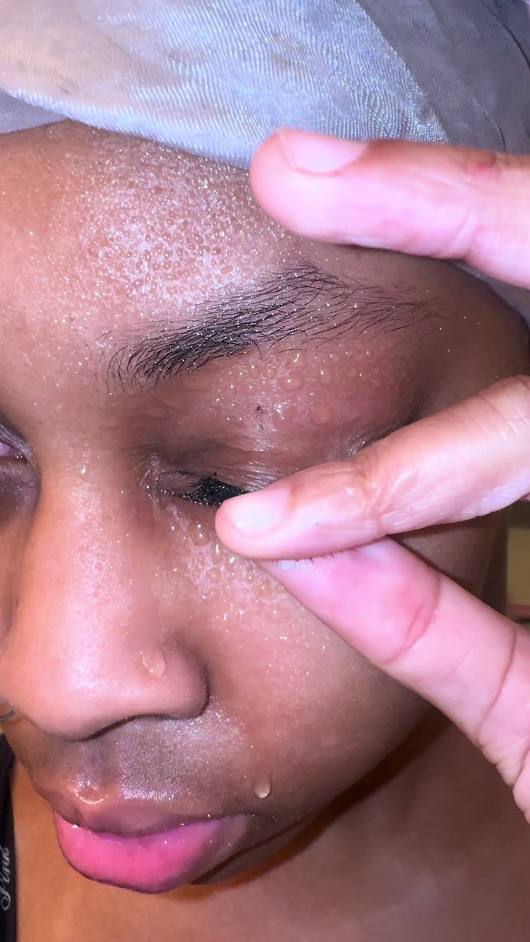 TikTok post by @prettyfacemyyy for Lashterally. Caption reads: [...] these not coming off anytime soon....