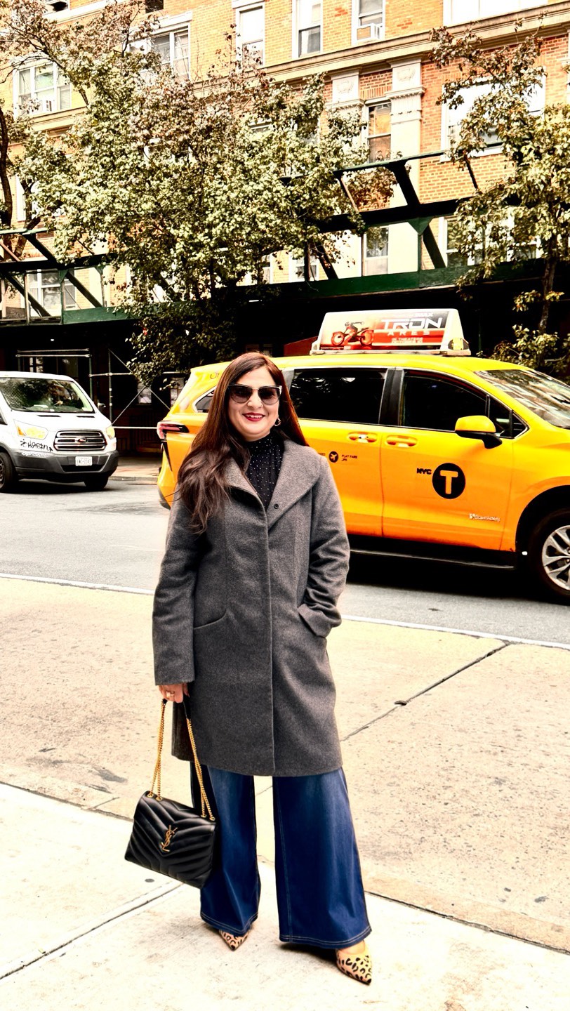 Instagram post by @seema.a.mazhar for Quince. Caption reads: A touch of Italian luxury for your everyday 🧥....