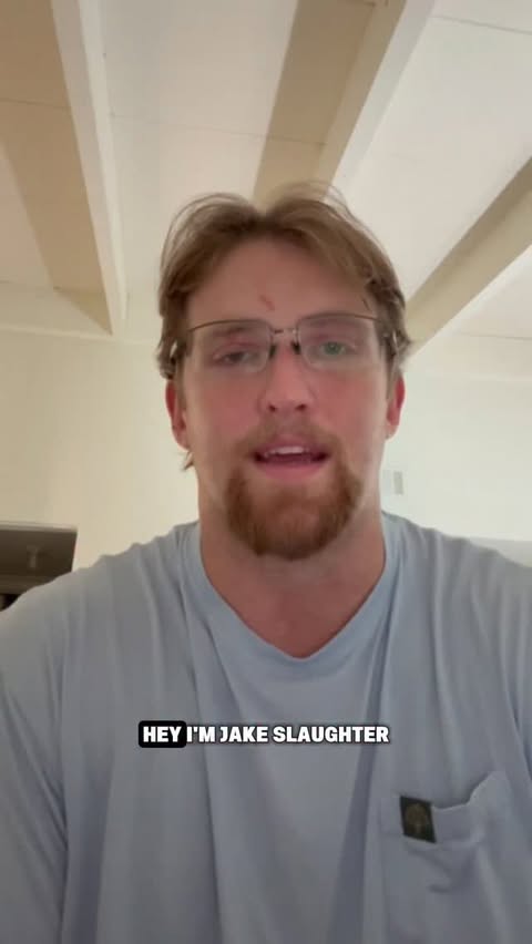 Instagram post by @goatfarmmedia for Dollar Shave Club. Caption reads: Florida Gators C Jake Slaughter answers some rapid....