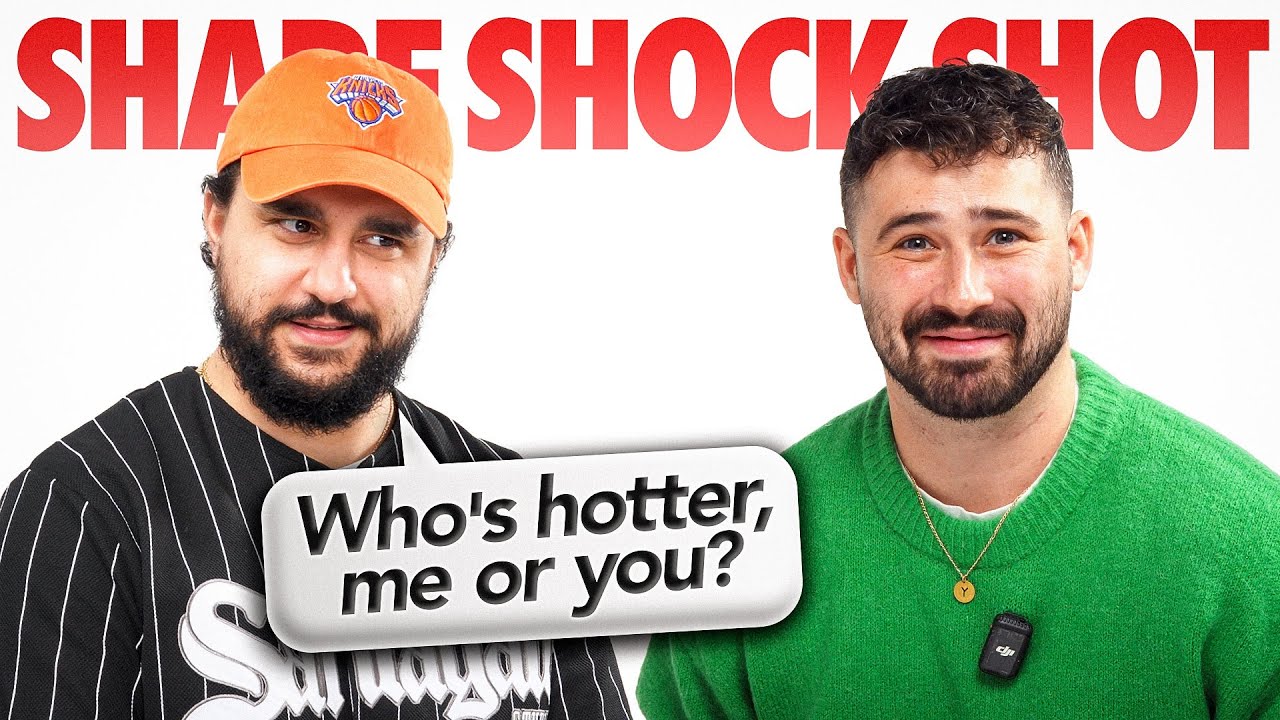 YouTube post by @SantagatoStudios for HEATONIST. Caption reads: The Basement Yard Plays SHARE, SHOCK, Or SHOT!.