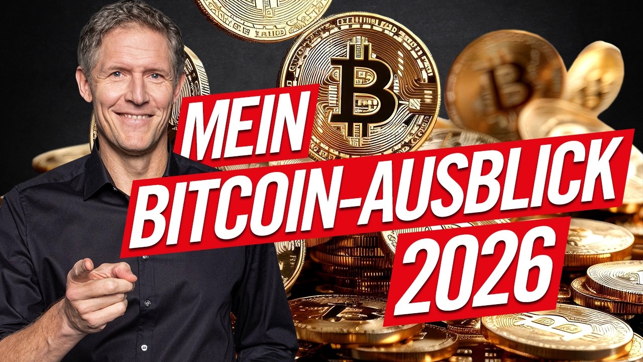 YouTube post by @ErichsenGeld for Freepik. Caption reads: My Bitcoin Outlook 2026.