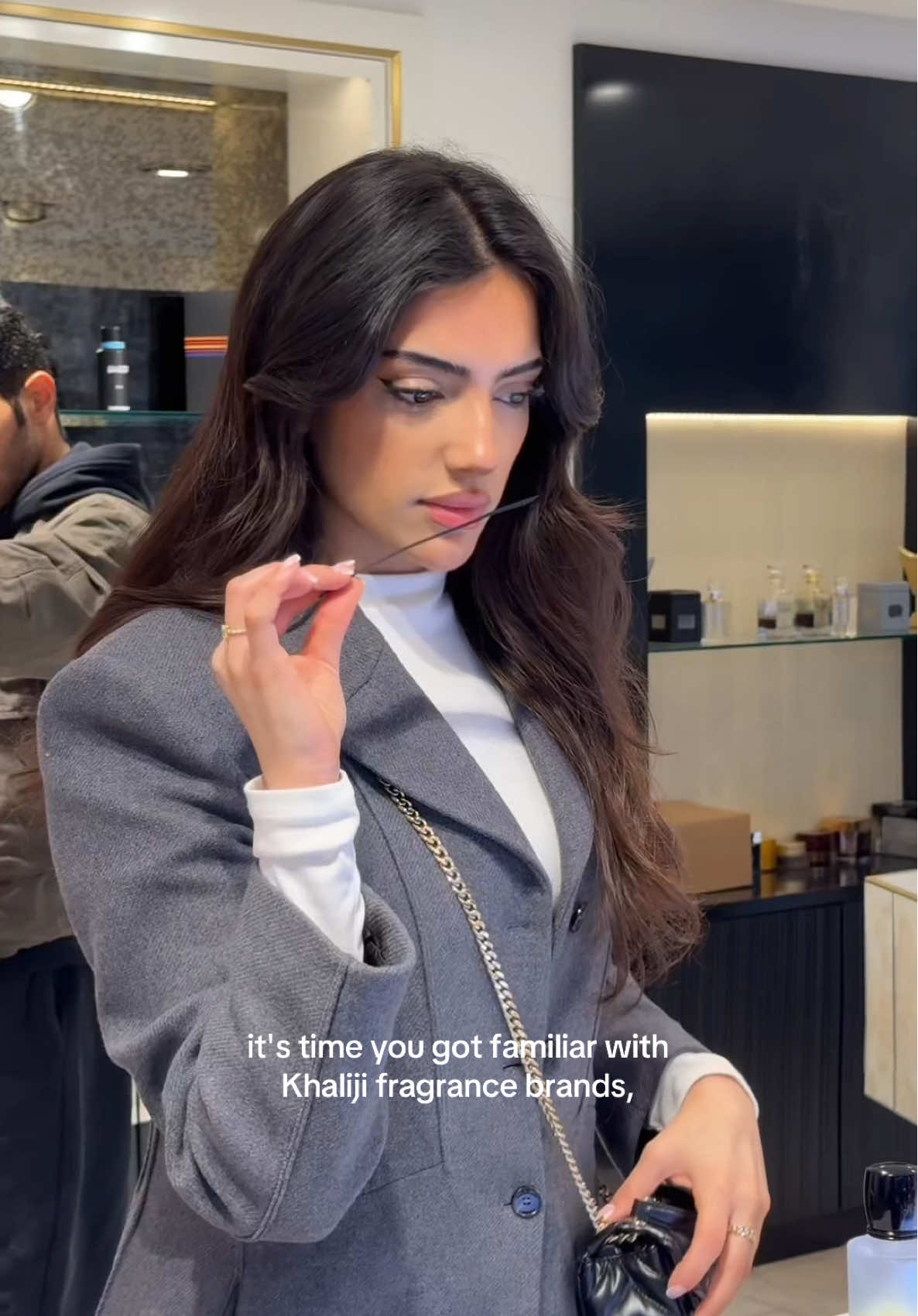 TikTok post by @rosabarzz for Atyab Al Marshoud. Caption reads: [...] later) 🥰 | ad #fragrances #london....