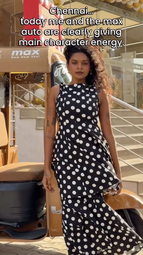 Instagram post by @the.bindi.bitch for Max Fashion. Caption reads: [...] Got in for a ride… thanks to....
