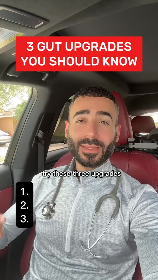 Instagram post by @thestomachdoc for Healthline. Caption reads: Simple upgrades beat quick fixes. In my latest....