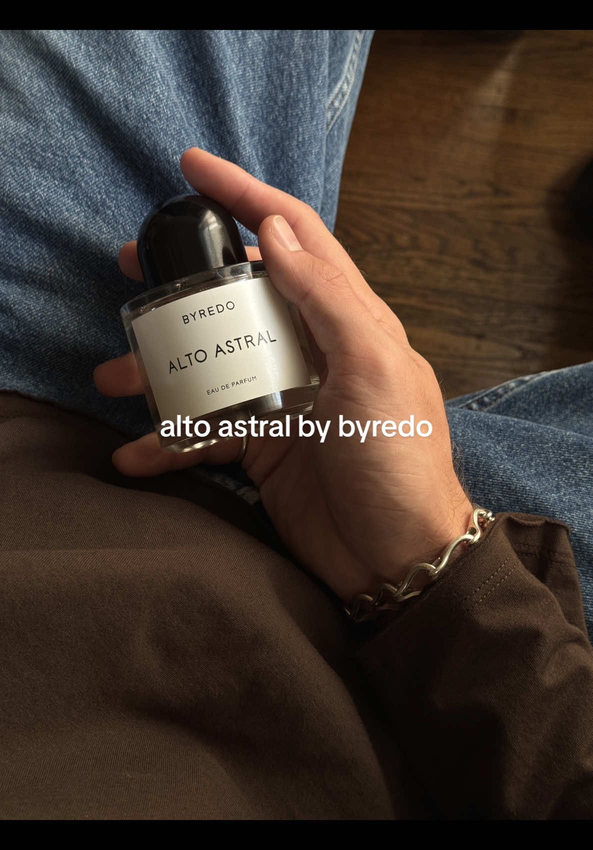 TikTok post by @ethancgaskill for Byredo. Caption reads: alto astral by @BYREDO: like stargazing under....