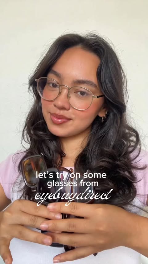 Instagram post by @basicallykaity for Eyebuydirect. Caption reads: some of my favorite glasses from @eyebuydirect !!....