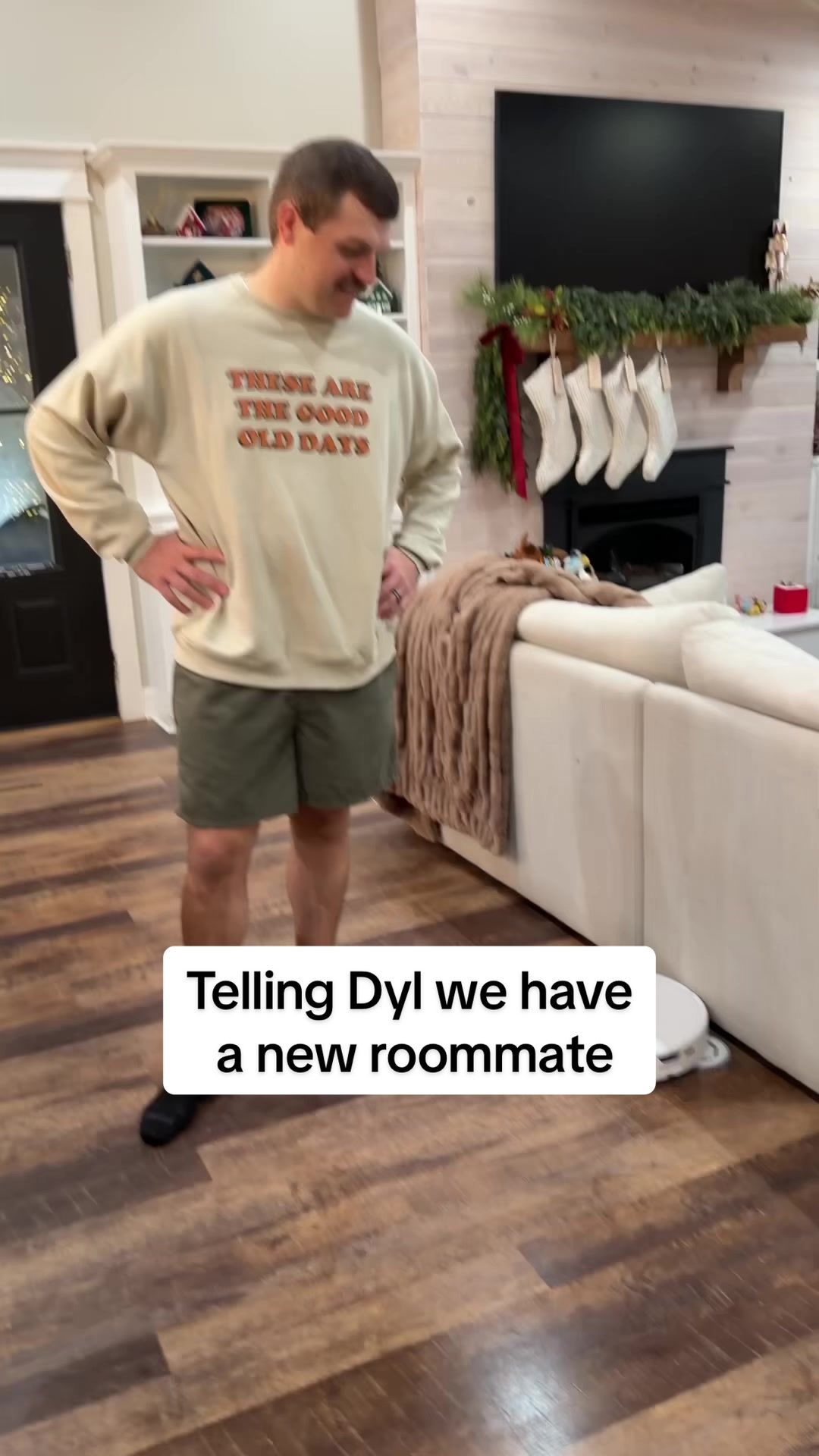 TikTok post by @shelbanddyl for Roborock. Caption reads: We could get used to this 😂 The Roborock Qrevo....