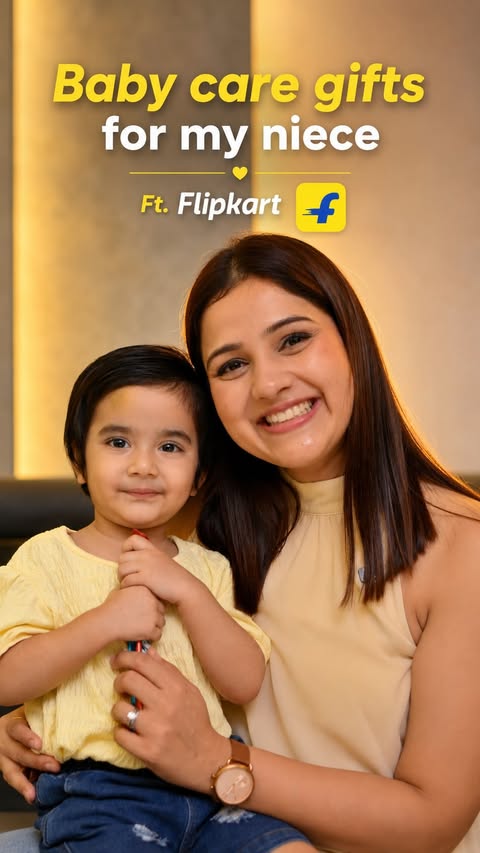 Instagram post by @bumptobabyy for Flipkart Lifestyle. Caption reads: Buying gifts for all the little ones in my life is....