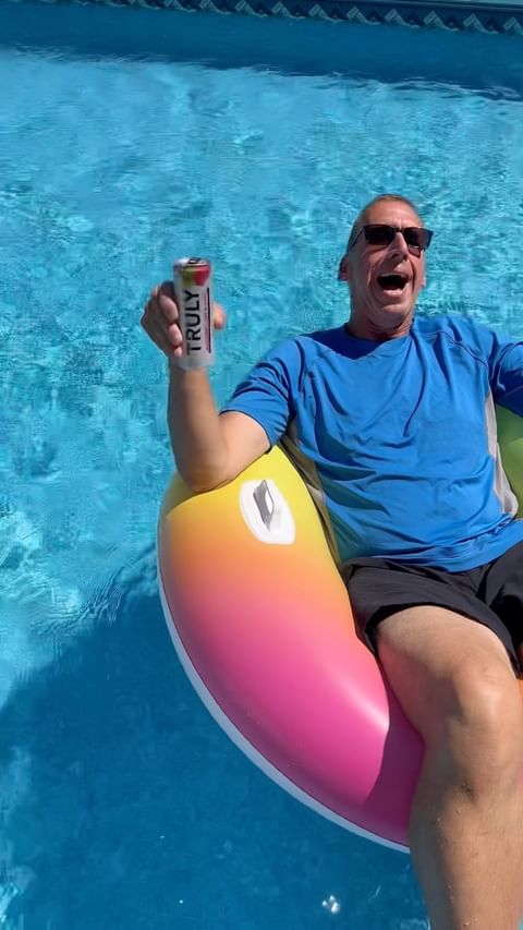 Instagram post by @mmmjoemele for Truly Hard Seltzer. Caption reads: Finally gave Pops the day off😂 @truly....