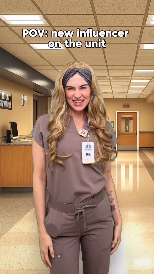 Instagram post by @scrubhacks for Fabletics. Caption reads: Fabletics scrubs are 10/10 for me (and Vicky). I’m....