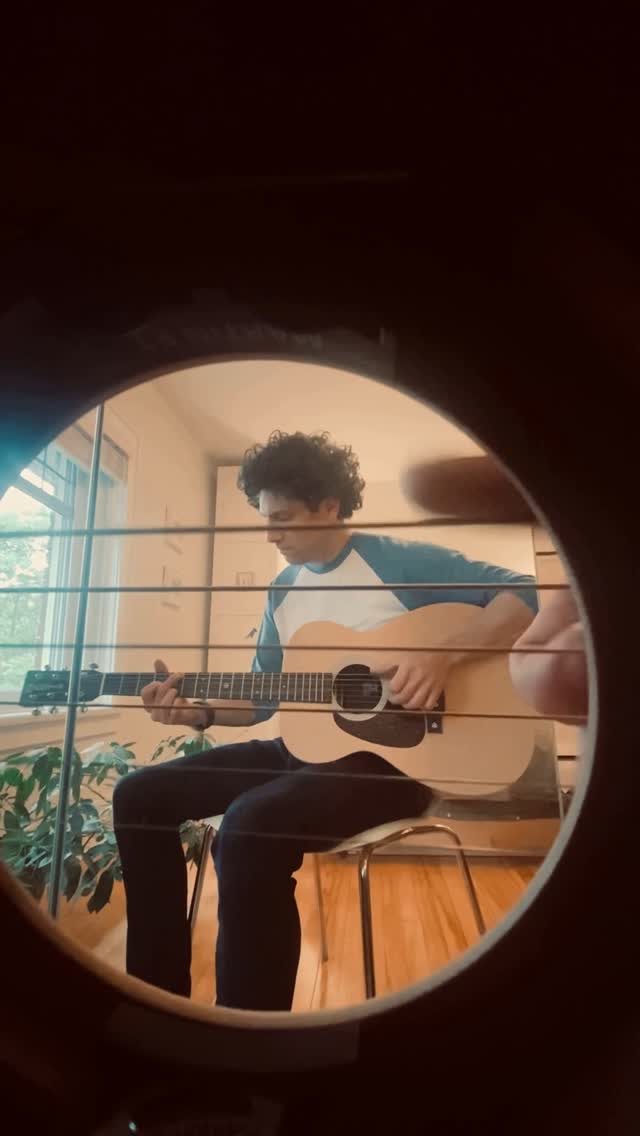 Instagram post by @jeremyfishermusic for Reverb. Caption reads: This big-sounding guitar is a natural....
