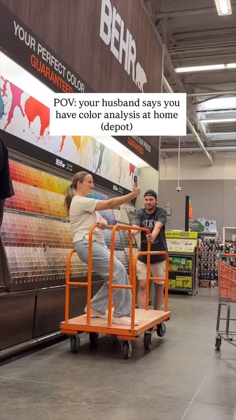 Instagram post by @deannadunn for BEHR Paint. Caption reads: [...] please lol Thank you to @homedepot &....